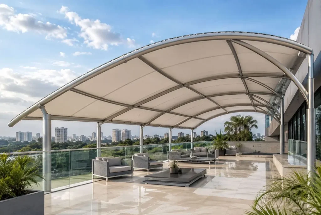 Sentuhan Modern dan Minimalis: Alasan Canopy Membrane Makin Diminati untuk Hunian dan Area Komersial